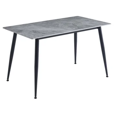 Ceramic dining table TM-100 calacatta gray black